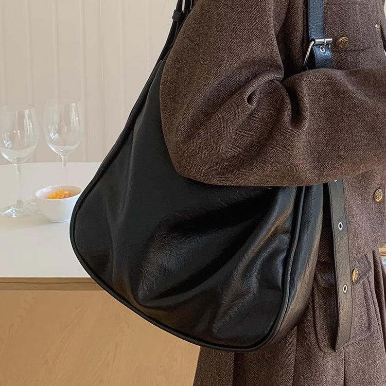 日韓流行|高級感大容量包包女2024新款春秋復古時尚單肩包小眾百搭托特包「9303#」24.02-1