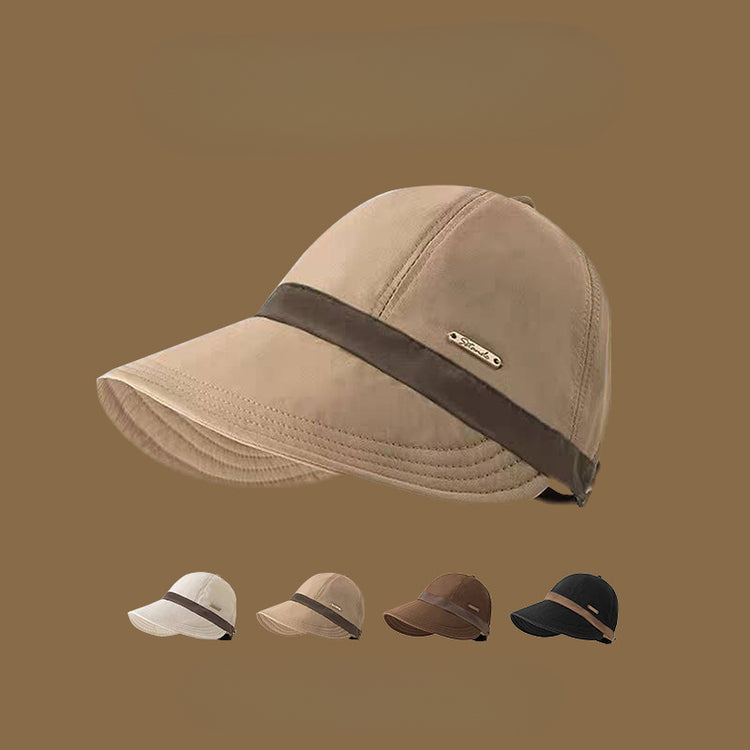 流行帽子|夏露思同款遮陽漁夫帽子女可掛口罩顯臉小出行鴨舌帽速乾馬術帽「C5014」25.02-3