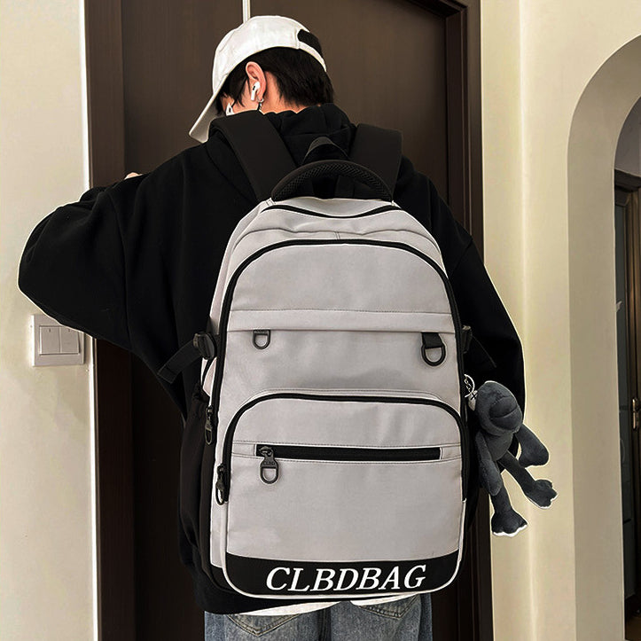 致青春|2024年新戶外旅行雙肩包韓版大容量國中生背包高顏值大學生書包男「9658-131」24.04-4