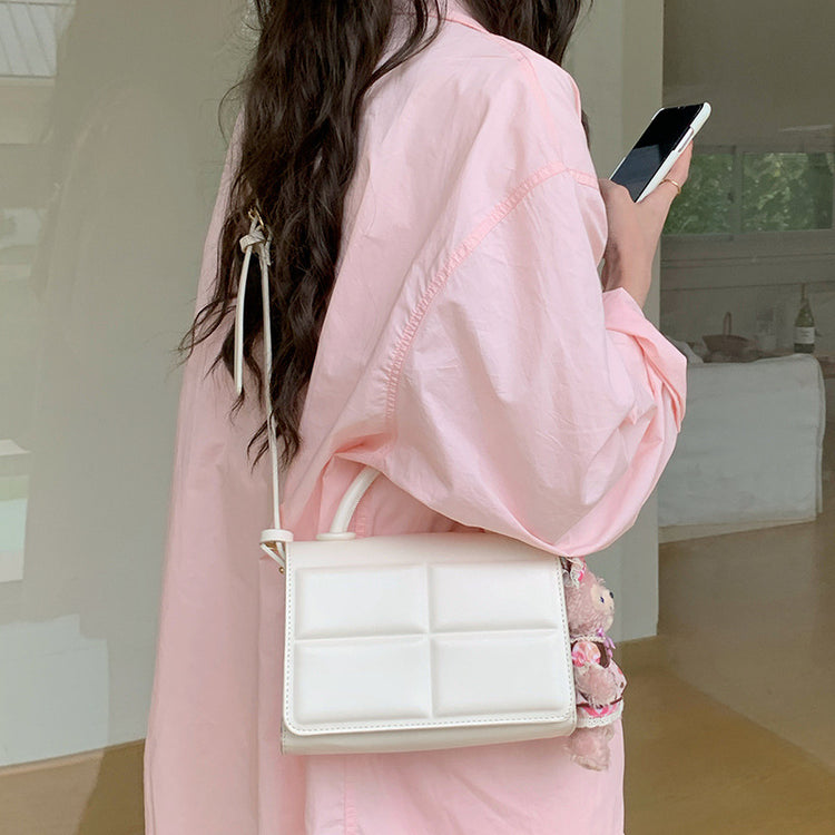 日韓流行|夏季巧克力小包女2024新款潮時尚手提小方包百搭ins單肩斜挎包「9312#」24.03-3