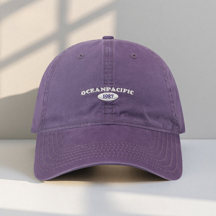 流行帽子|2025新款帽子女顯臉小夏季百搭款鴨舌帽軟頂水洗潮牌遮陽棒球帽男「C4921AA」25.08-1