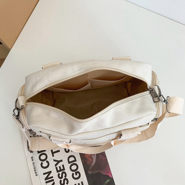 致青春|跨境女士斜背包2024新款潮流單肩包日系大容量帆布百搭手提「668-280」24.03-2