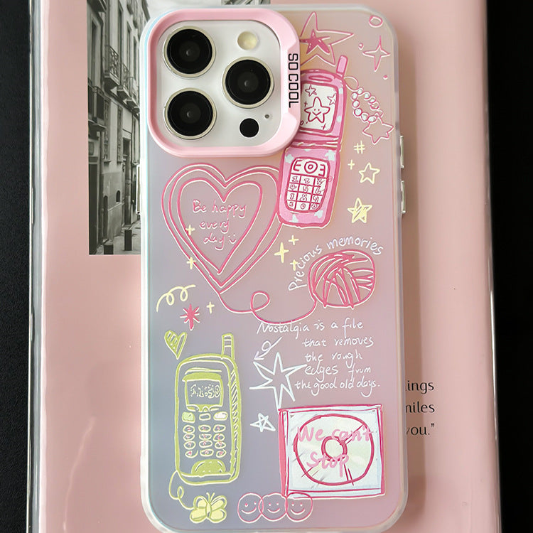 手機殼|蘋果15Promax手機殼適用13/12磨砂鐳射iPhone14pro11「WM0435」24.07