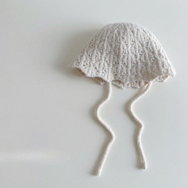 流行帽子|花邊針織漁夫帽女秋冬新款顯臉小韓版可愛小清新防風護耳保暖帽子「PM2712」24.10-1