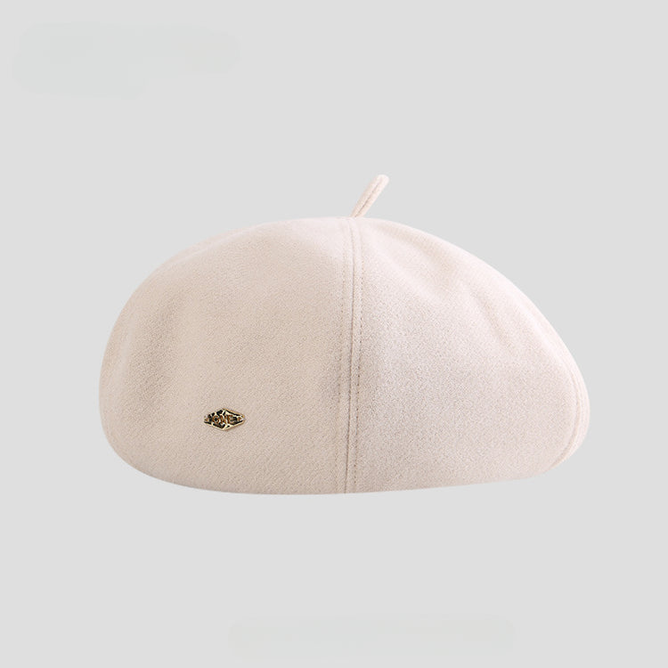 流行帽子|2025秋季新款毛呢貝雷帽女顯臉小百搭休閒畫家帽復古英倫風八角帽「C5489」25.08-3