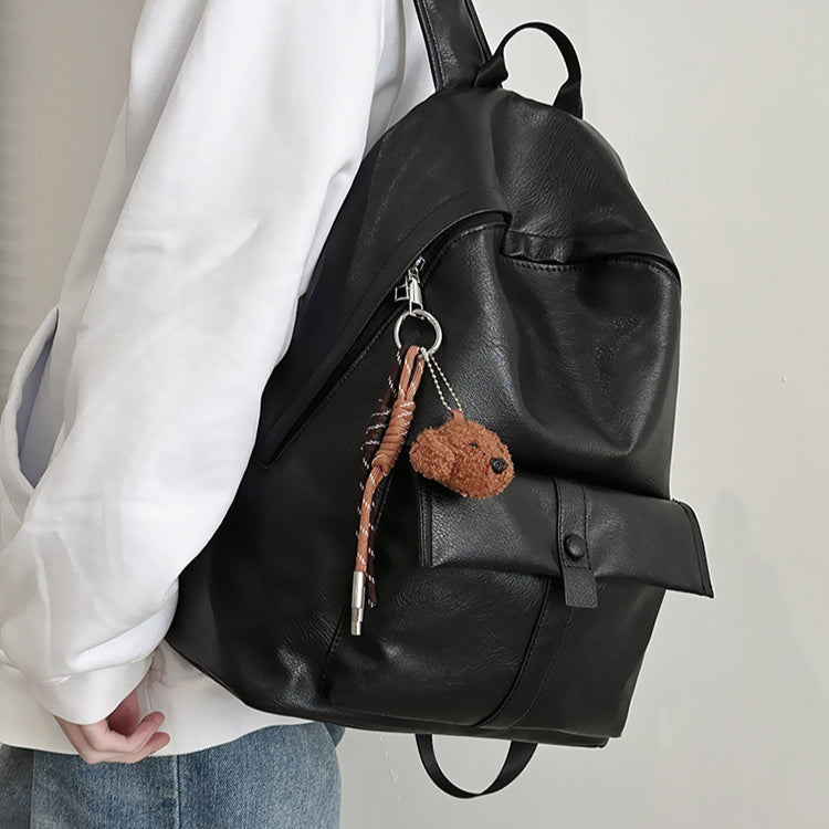 致青春|雙肩包女士大容量2024新情侶背包小眾通勤男孩大學生PU旅行書包「5613-132」24.11-4