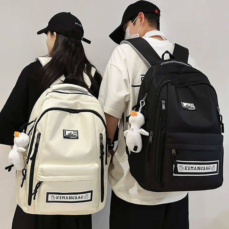 致青春|書包男大學生純色輕便大容量雙肩包多層國高中學生雙肩背包女 「9028-134」25.09-4