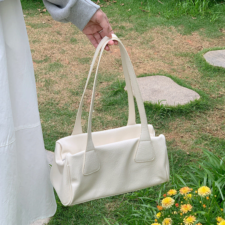 日韓流行|包包女款2025春夏韓國ins腋下法國棍包百搭通勤粉色休閒手提單肩包「L8943」25.04-1