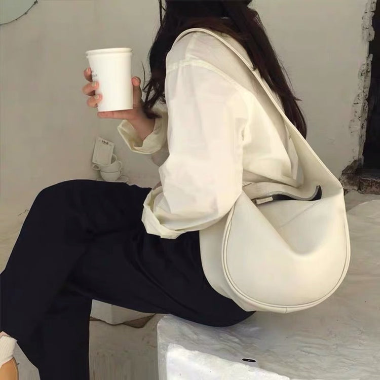 日韓流行|韓版女包2024春夏新款大容量ins軟皮手提包小眾單肩包寬肩百搭包「8280#」24.03-4