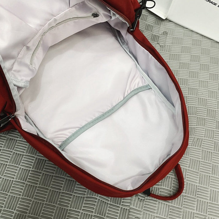 致青春|森系新款純色大容量男女初高中大學生電腦旅行雙肩背包「9023-130」25.09-4