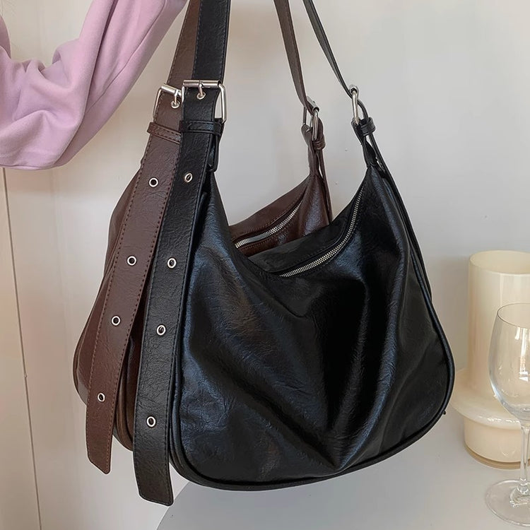 日韓流行|高級感大容量包包女2024新款春秋復古時尚單肩包小眾百搭托特包「9303#」24.02-1