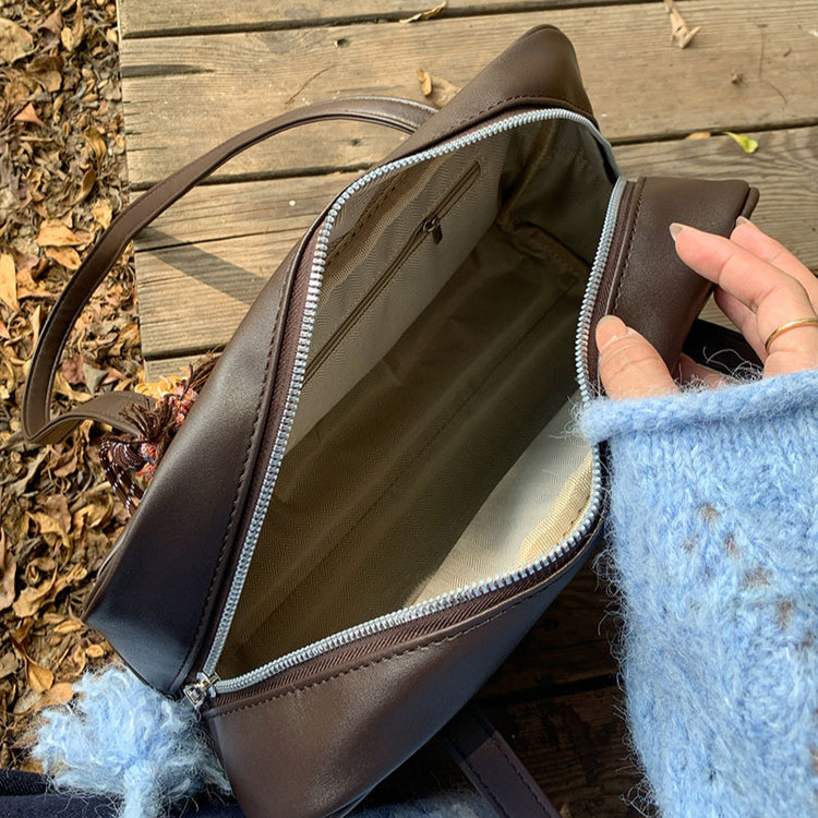 日韓流行|韓國版大容量單肩包包女士秋季2024新款復古腋下包百搭大容量托特包「D8917」24.10-2