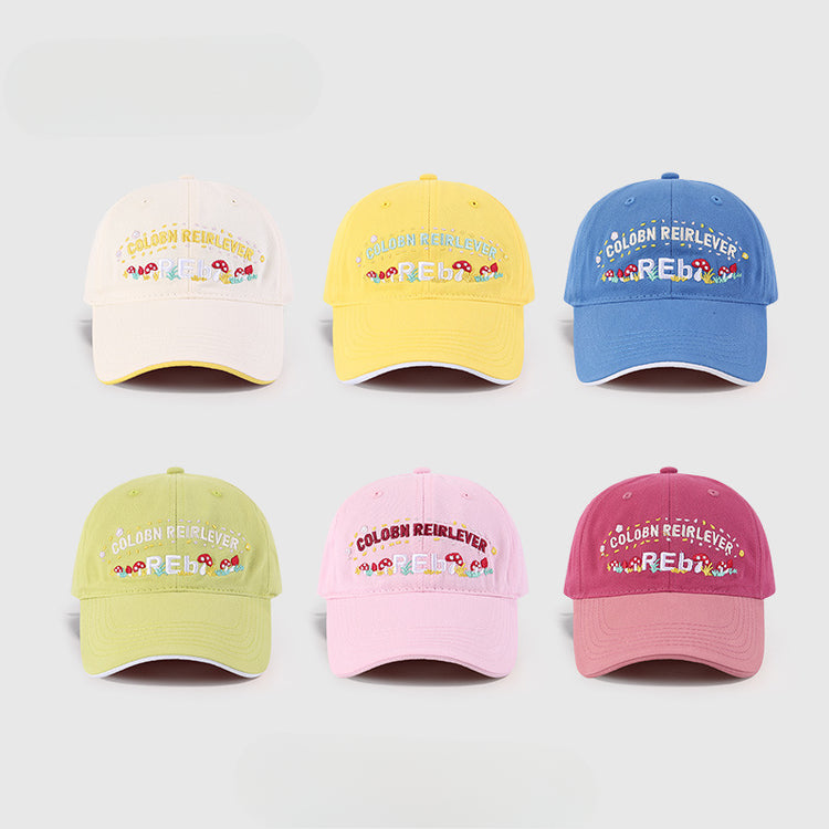 流行帽子|網紅花朵字母刺繡帽子女棒球帽春夏甜美百搭遮陽帽顯臉小鴨舌帽潮「C5205」25.04-4