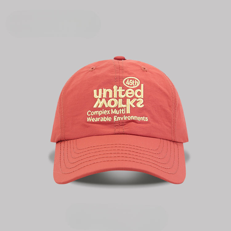 流行帽子|韓版字母刺繡黃色棒球帽子女春夏季大頭圍顯臉小速乾遮陽鴨舌帽男「C4969」25.03-3