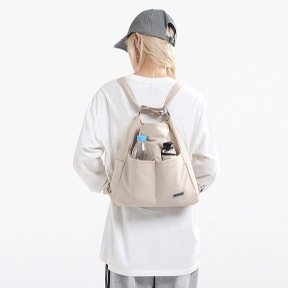 致青春|簡約百搭三用包包大學生上課輕便雙肩大容量通勤出行單肩包批發「80677-128」25.04-3