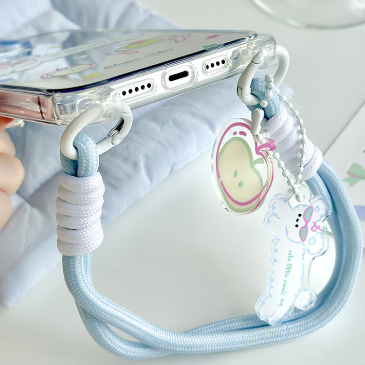 手機殼|15/14pro蘋果手機殼夏天13適用iPhone14pro掛繩鏡面殼12/11女「LR0852」24.07