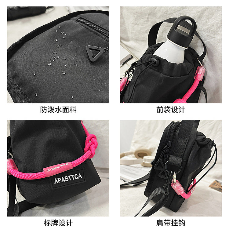 致青春 | 高顏值休閒單肩包多用途抽繩設計感小方包潮流輕便大容量斜挎包袋「270-120」25.08-2