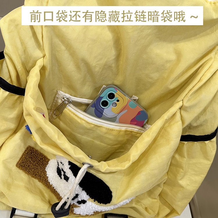 致青春|韓版抽繩輕便雙肩包旅行爬山騎行運動背包大容量可愛百搭學生書包「520」24.11-2