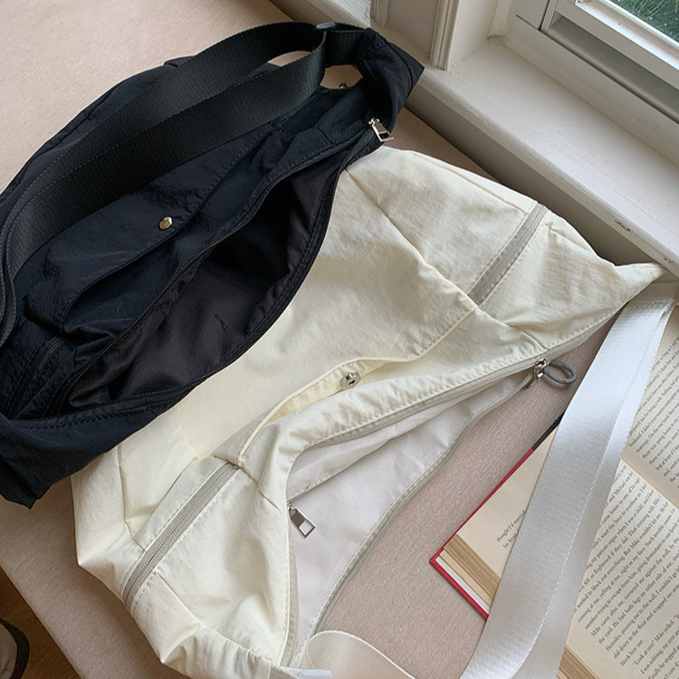日韓流行 | 尼龍包新款斜跨包男女同款健身包多口袋大容量單肩通勤包「9547#」25.03-1