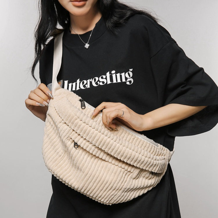 致青春|斜背包女簡約包男大容量胸包日系潮牌背包學生腰包 單肩包女「513-121」24.10-1