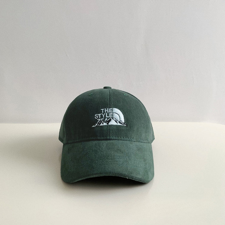 流行帽子|字母刺繡山峰棒球帽韓版顯臉小休閒百搭水洗春秋男女情侶鴨舌帽子「Q9343C」24.10-2