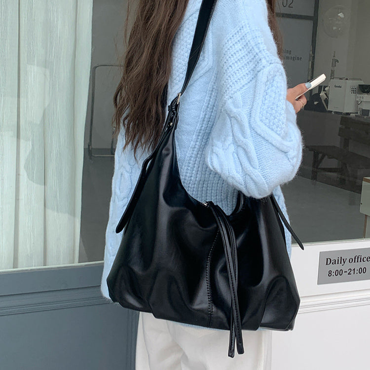 日韓流行|廢土風復古腋下包包女士秋冬新款慵懶時尚韓版托特包大容量斜挎包「D8935」24.11-4