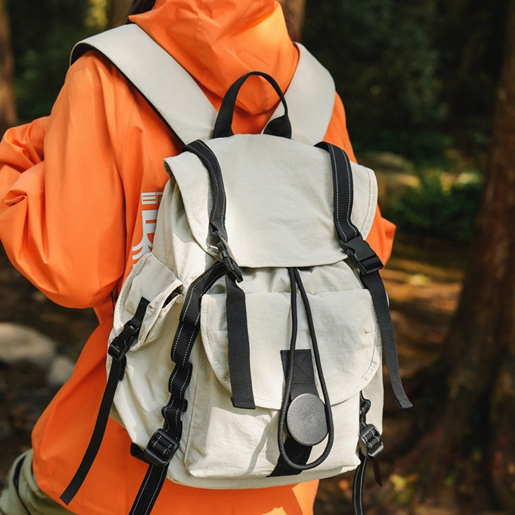 致青春|戶外大容量輕便雙肩包女旅行登山抽繩翻蓋背包防潑休閒運動登山包「1313-140」24.12-3