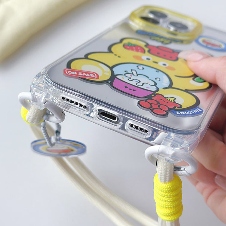 手機殼|蘋果15掛繩鏡面iPhone14pro適用12/11promax手機殼蘋果殼夏天「LR0856」24.07