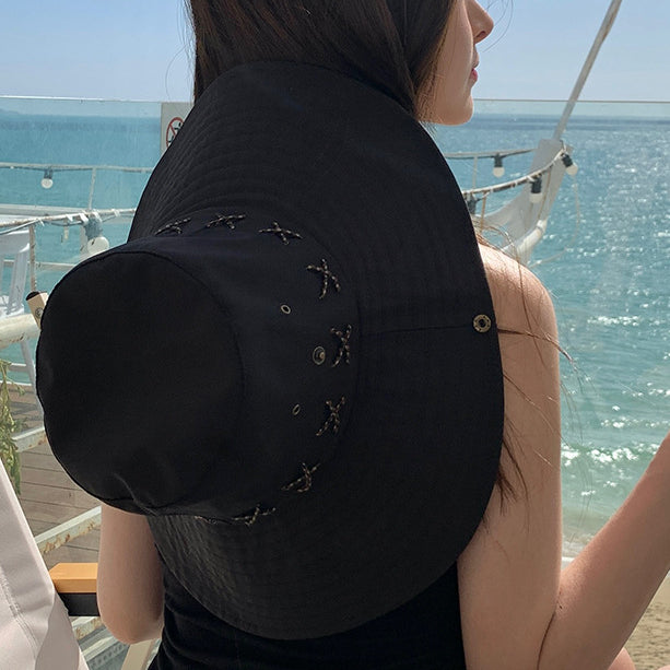 流行帽子|夏季露營帽復古西部牛仔大帽簷遮陽防曬戶外登山帽子釣魚漁夫帽「C3697」24.03-2