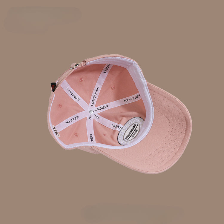 流行帽子|帽子女字母刺繡百搭棒球帽韓版遮陽學生情侶鴨舌帽戶外休閒防曬帽「C2702QC」25.08-1