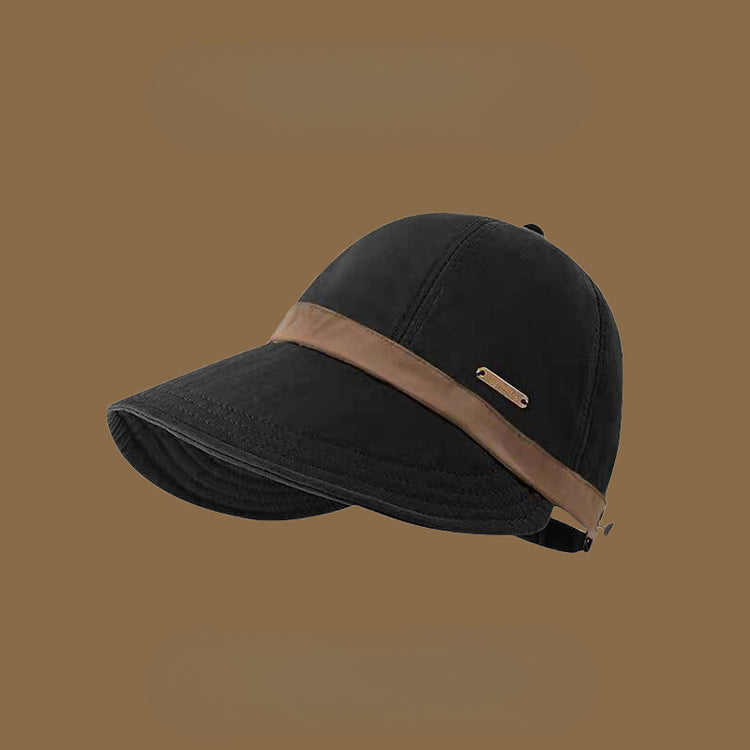 流行帽子|夏露思同款遮陽漁夫帽子女可掛口罩顯臉小出行鴨舌帽速乾馬術帽「C5014」25.02-3