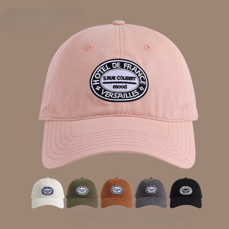 流行帽子|帽子女字母刺繡百搭棒球帽韓版遮陽學生情侶鴨舌帽戶外休閒防曬帽「C2702QC」25.08-1