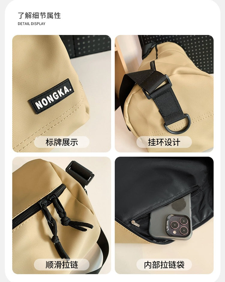 致青春|帆布包包女包2024春夏新款潮時尚帆布單肩包小眾時尚枕頭包「9904-122」24.04-5