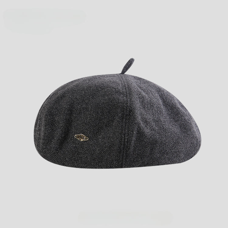 流行帽子|2025秋季新款毛呢貝雷帽女顯臉小百搭休閒畫家帽復古英倫風八角帽「C5489」25.08-3