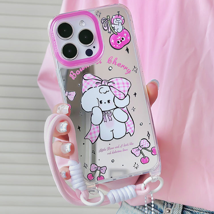 手機殼|iPhone15promax適用蘋果13手機殼掛繩鏡面殼14promax12「LR0850」24.07