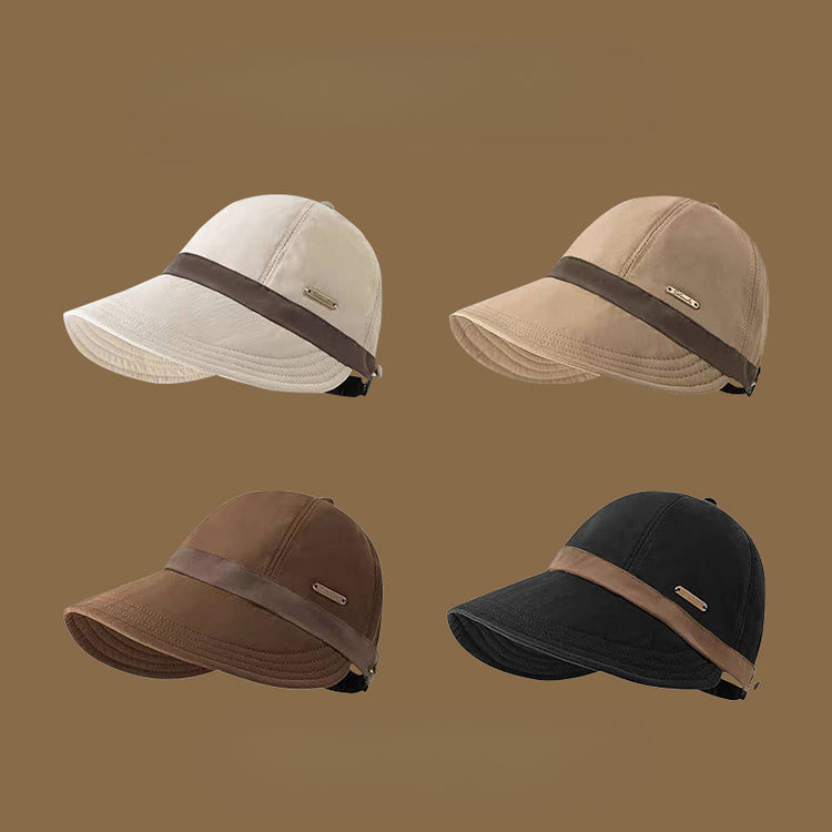 流行帽子|夏露思同款遮陽漁夫帽子女可掛口罩顯臉小出行鴨舌帽速乾馬術帽「C5014」25.02-3