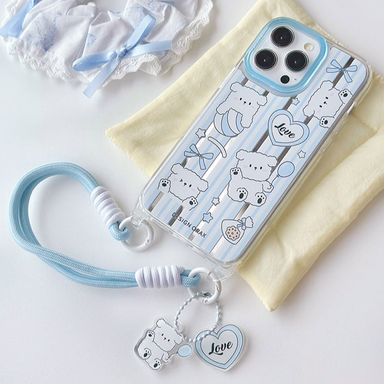 手機殼|蘋果15掛繩鏡面iPhone14pro適用12/11promax手機殼蘋果殼夏天「WM0538」24.07