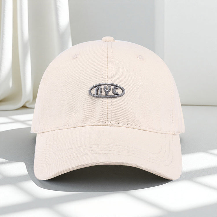 流行帽子|時尚字母刺繡帽子男女四季百搭休閒棒球帽戶外顯臉小遮陽鴨舌帽子「C3635」25.07-4