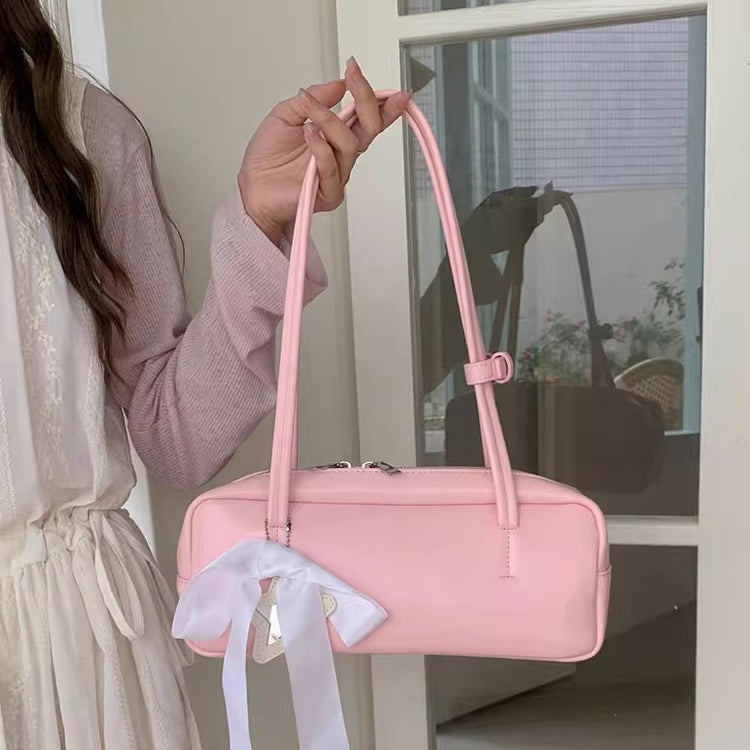 日韓流行|韓版春夏季包女2024新款枕頭包高級感單肩包休閒百搭手提腋下包「9364#」24.05-1