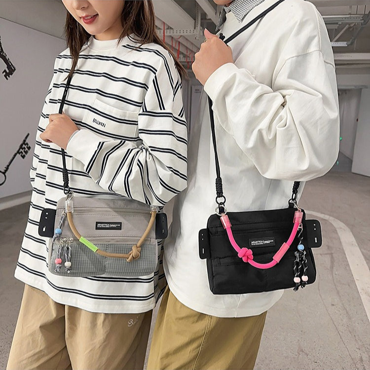 致青春|時尚百搭單肩包輕便潮流時尚斜挎包戶外運動通勤手機零錢包「303-118」25.11-4