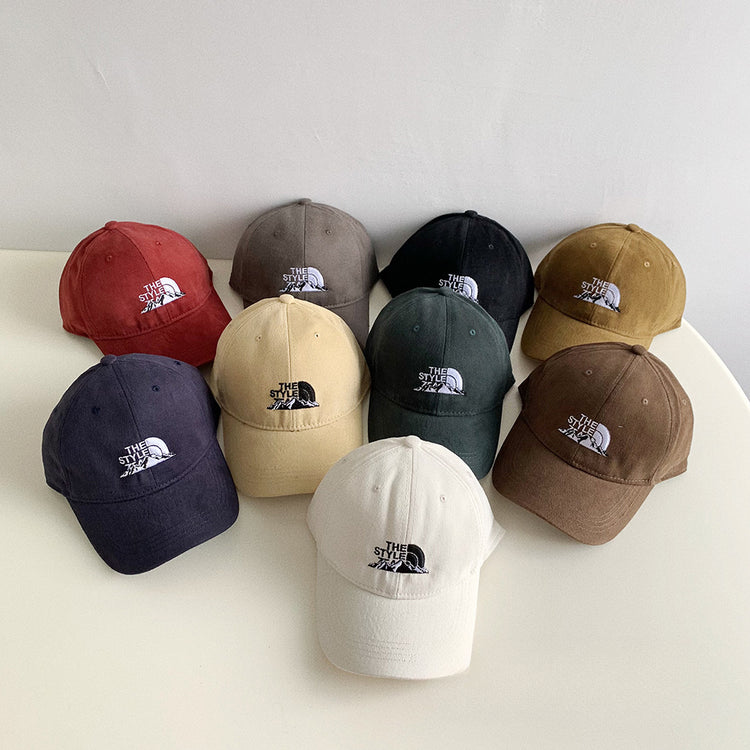 流行帽子|字母刺繡山峰棒球帽韓版顯臉小休閒百搭水洗春秋男女情侶鴨舌帽子「Q9343C」24.10-2