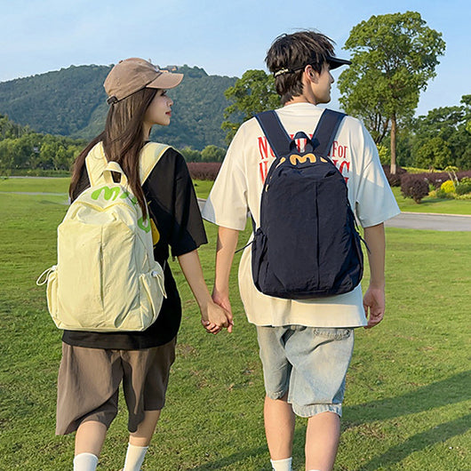 致青春|簡約百搭雙肩包輕便休閒旅行大容量戶外背包初高中生學生書包「125-130」25.07-5
