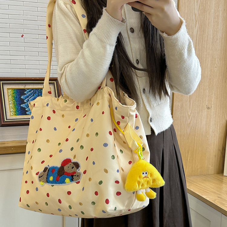 致青春|臘腸狗包包女2024新款學院風簡約單肩包休閒大容量高顏值托特包「231-121」24.12-1