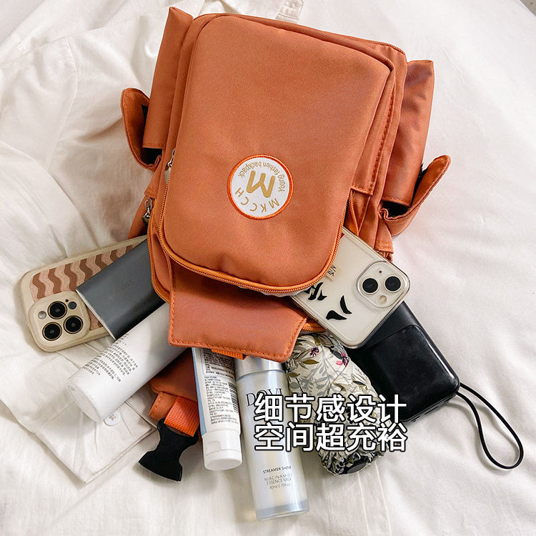 致青春|大容量通勤單肩包休閒出行胸包輕便防水尼龍布包多功能女士雙肩包「209-126」24.04-5