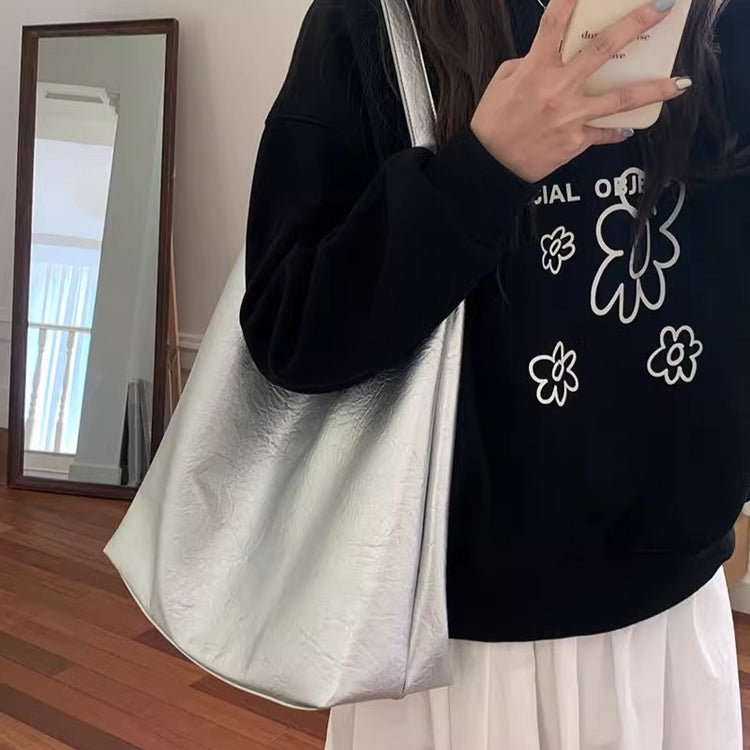 日韓流行|復古美拉德風通勤包大容量包包女2024新款流行鬆弛感單肩包托特包「9441#」24.07-3