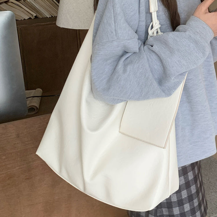 日韓流行|韓國小眾附小袋托特包包女式2024新款潮時尚腋下包休閒大容量單肩水桶包「9464#」24.09-2