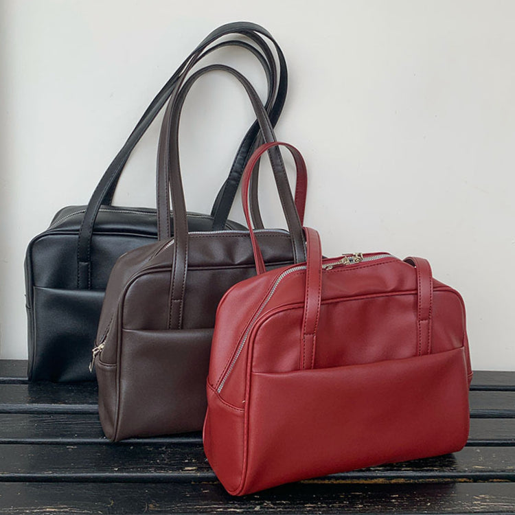 日韓流行|韓國版大容量單肩包包女士秋季2024新款復古腋下包百搭大容量托特包「D8917」24.10-2