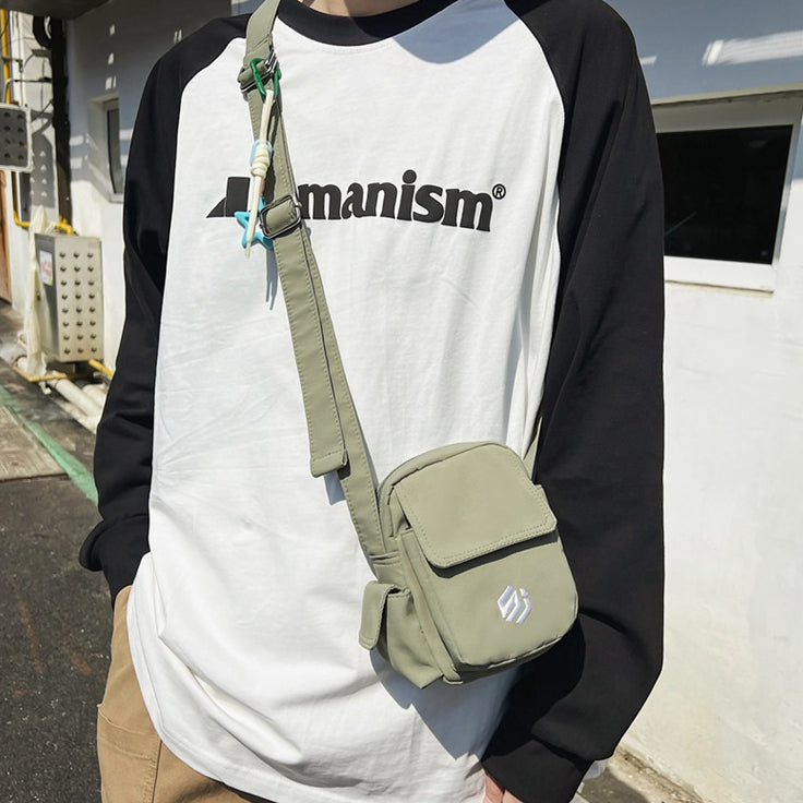 致青春|時尚韓版小眾休閒簡約手機包男女通用新款流行高顏值單肩包「602-160-1」24.04-3