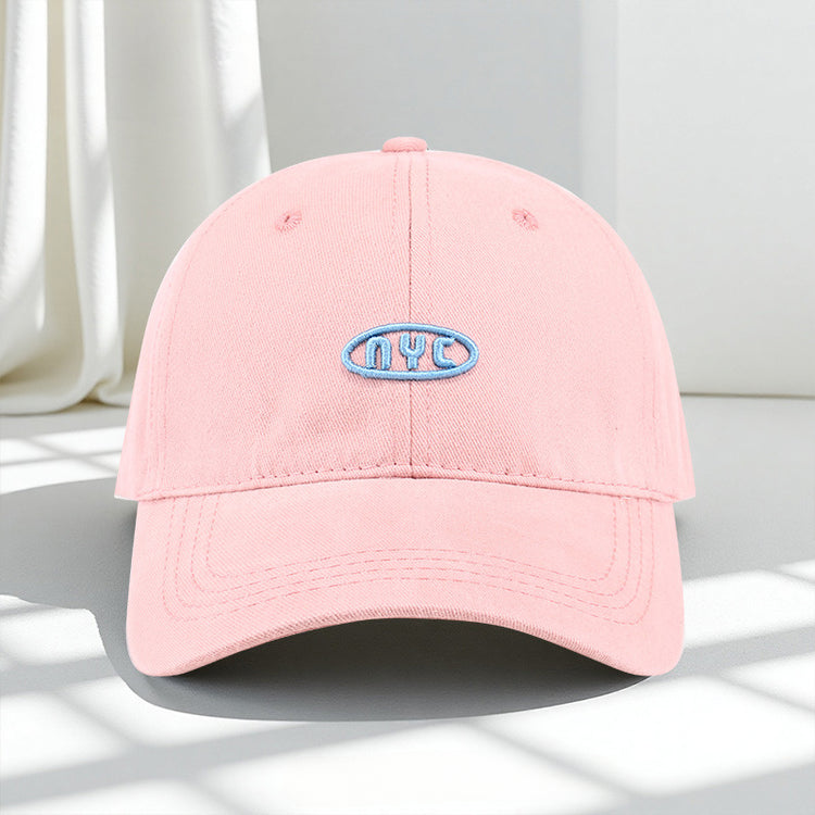 流行帽子|時尚字母刺繡帽子男女四季百搭休閒棒球帽戶外顯臉小遮陽鴨舌帽子「C3635」25.07-4