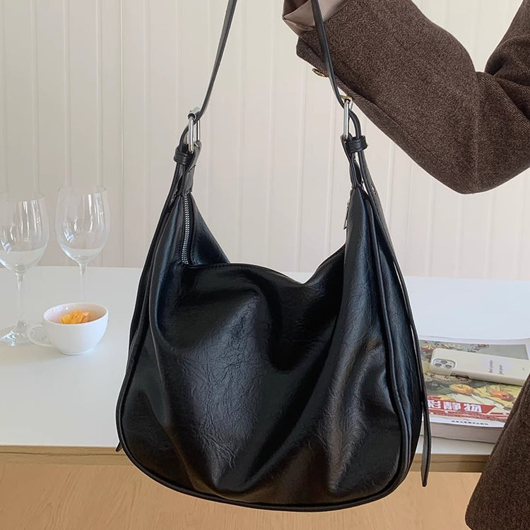 日韓流行|高級感大容量包包女2024新款春秋復古時尚單肩包小眾百搭托特包「9303#」24.02-1